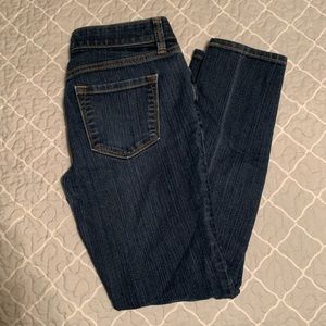 Dark wash skinny jeans. Loft. 2P